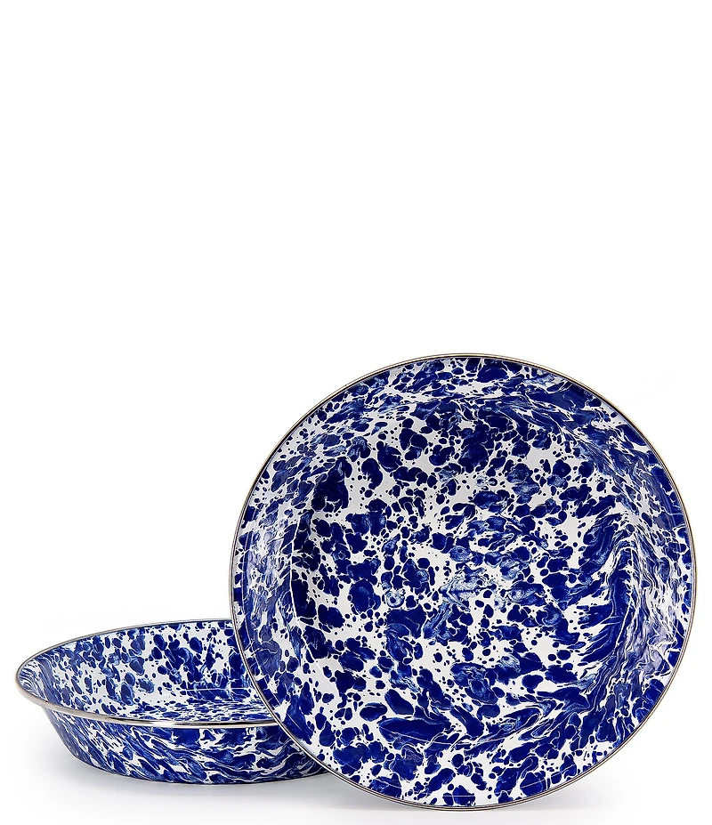 Golden Rabbit Enamelware Swirl Pie Plate