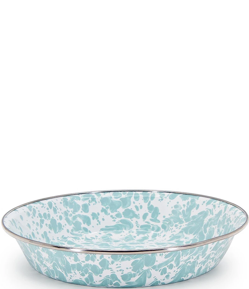 Golden Rabbit Enamelware Swirl Pie Plate
