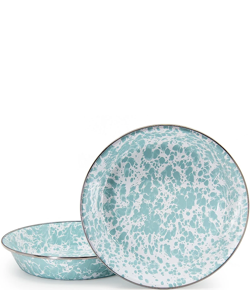 Golden Rabbit Enamelware Swirl Pie Plate