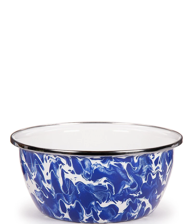 Golden Rabbit Enamelware Swirl Salad Bowls, Set of 4