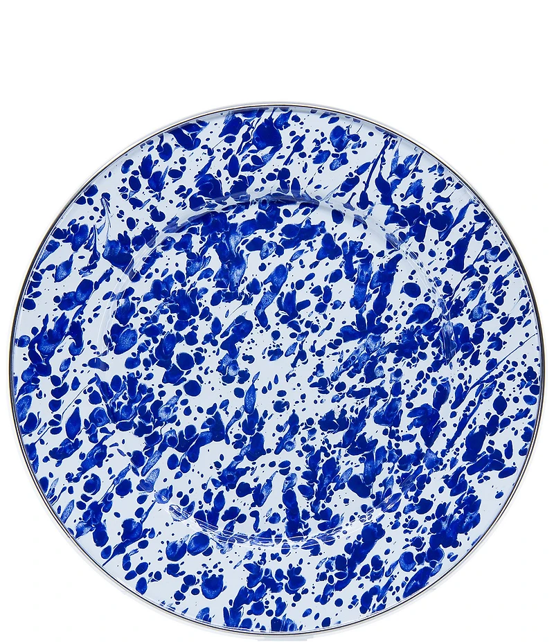 Golden Rabbit Enamelware Swirl Dinner Plates, Set of 4