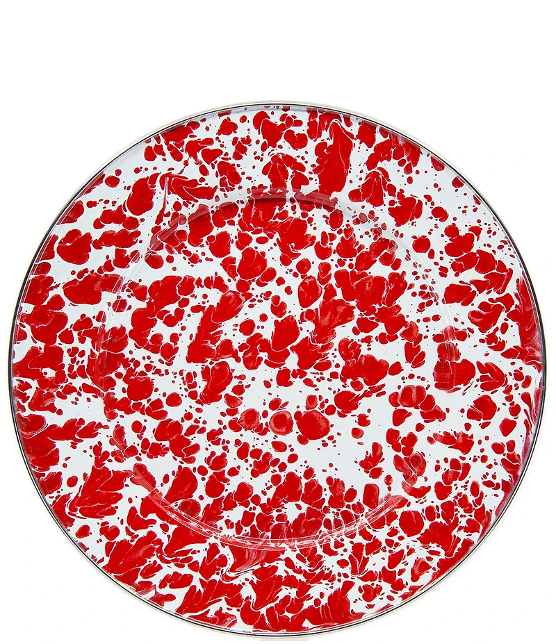 Golden Rabbit Enamelware Swirl Dinner Plates, Set of 4