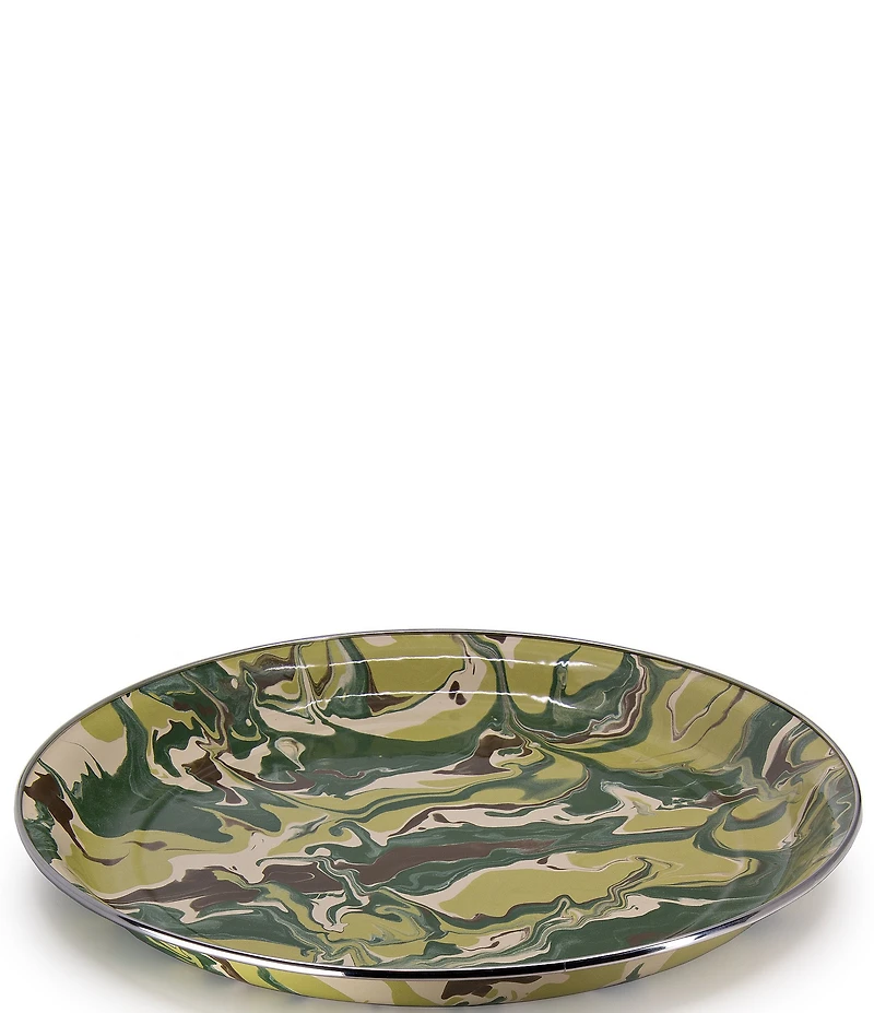 Golden Rabbit Enamelware Camouflage Medium Tray