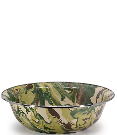 Golden Rabbit Enamelware Camouflage Serving Bowl