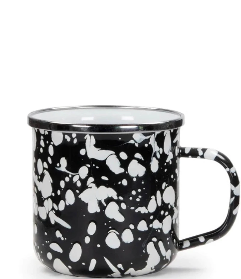 Golden Rabbit Enamelware Swirl Mugs, Set of 4