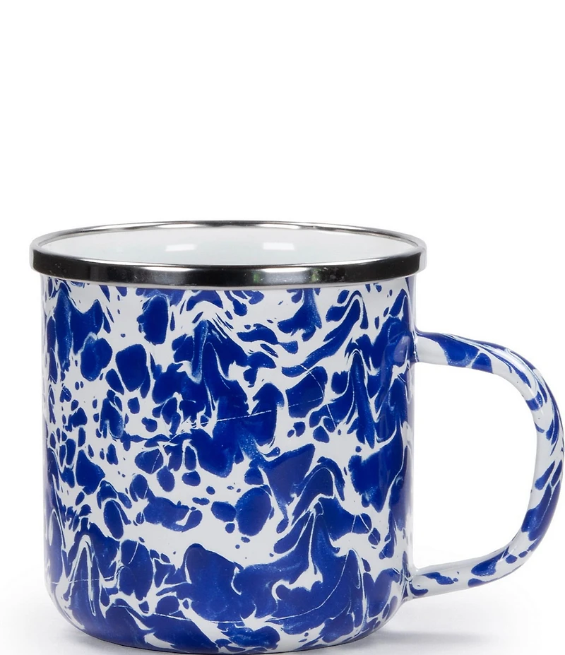 Golden Rabbit Enamelware Swirl Mugs, Set of 4