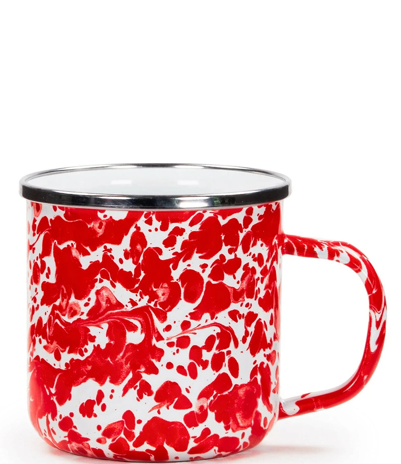 Golden Rabbit Enamelware Swirl Mugs, Set of 4