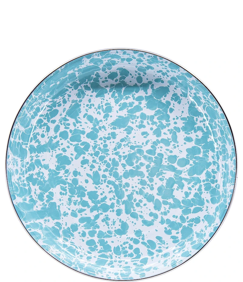 Golden Rabbit Enamelware Swirl Pasta Plates, Set of 4
