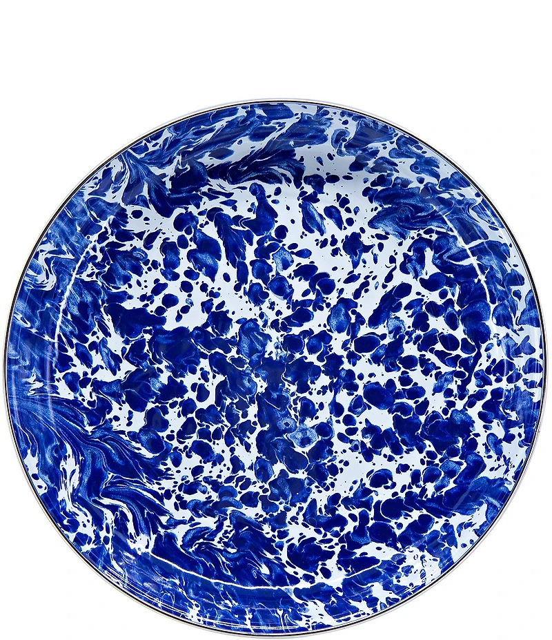 Golden Rabbit Enamelware Swirl Pasta Plates, Set of 4