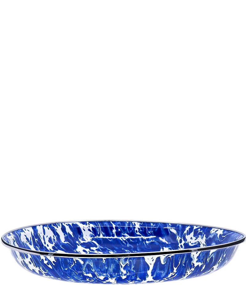 Golden Rabbit Enamelware Swirl Pasta Plates, Set of 4