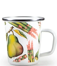 Golden Rabbit Enamelware Fresh Produce Latte Mugs, Set of 4