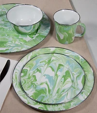 Golden Rabbit Enamelware Marbled Modern Monet Catering Bowl