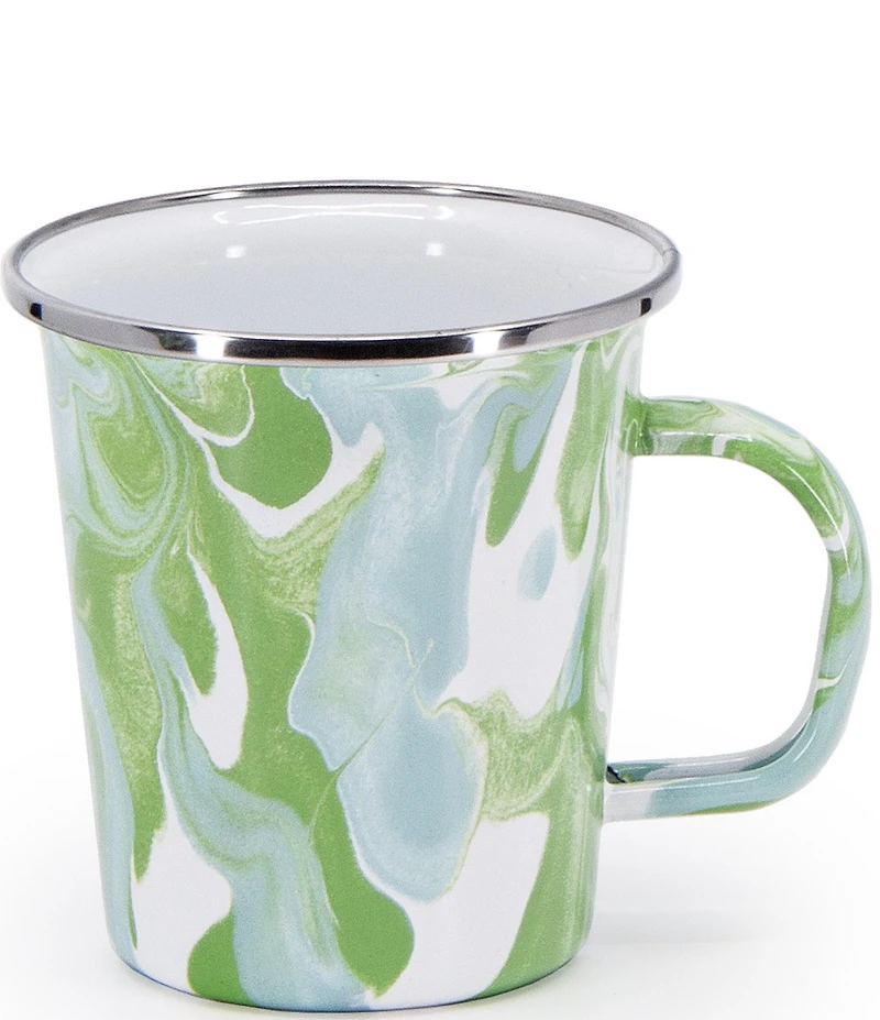 Golden Rabbit Enamelware Modern Monet Latte Mugs, Set of 4
