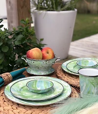 Golden Rabbit Enamelware Modern Monet Latte Mugs, Set of 4