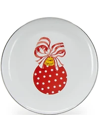 Golden Rabbit Enamelware Ornament Chargers, Set of 2