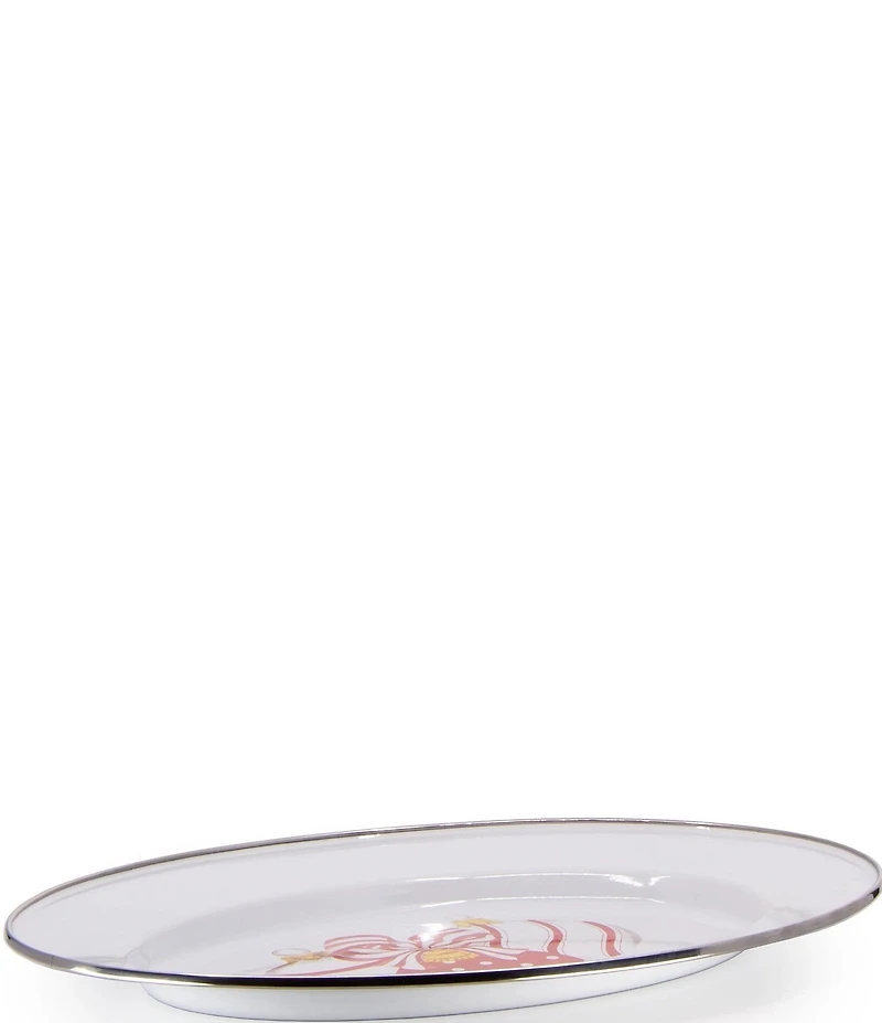 Golden Rabbit Enamelware Ornament Oval Platter