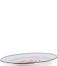 Golden Rabbit Enamelware Ornament Oval Platter