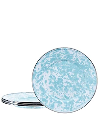 Golden Rabbit Enamelware Sea Glass Sandwich Plates, Set of 4