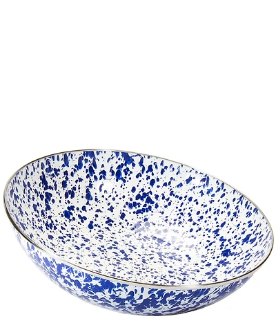 Golden Rabbit Enamelware Sea Glass Swirl Catering Bowl
