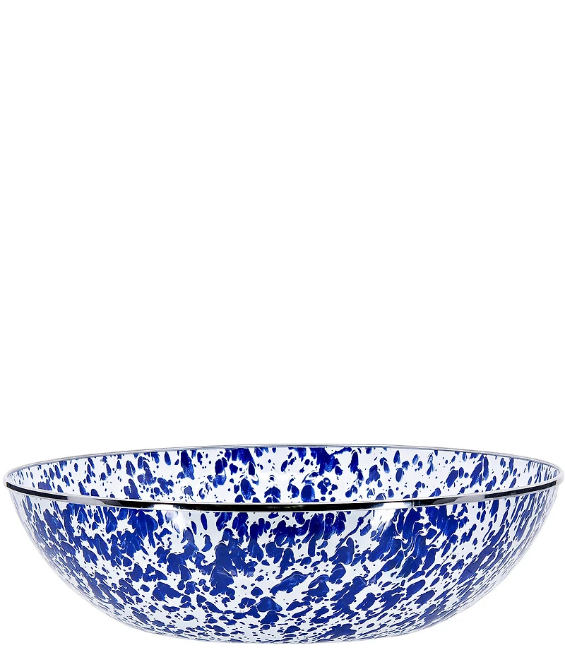 Golden Rabbit Enamelware Sea Glass Swirl Catering Bowl