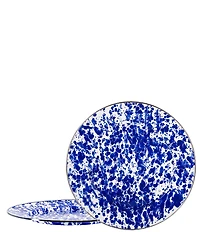 Golden Rabbit Enamelware Swirl Charger Plates, Set of 2