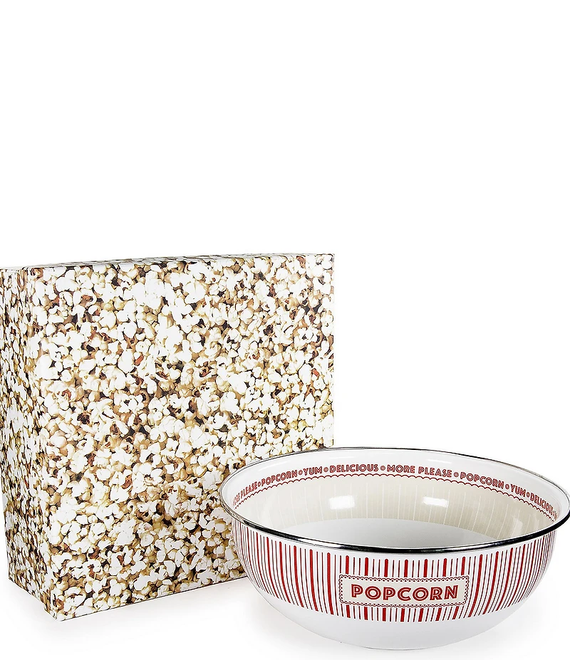 Golden Rabbit Enamelware Showtime Popcorn Bowl Gift