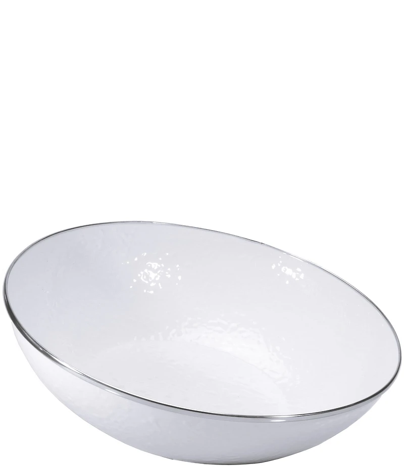 Golden Rabbit Enamelware Solid Texture Catering Bowl