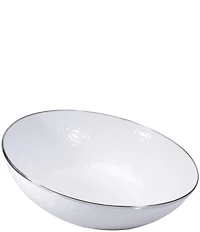 Golden Rabbit Enamelware Solid Texture Catering Bowl