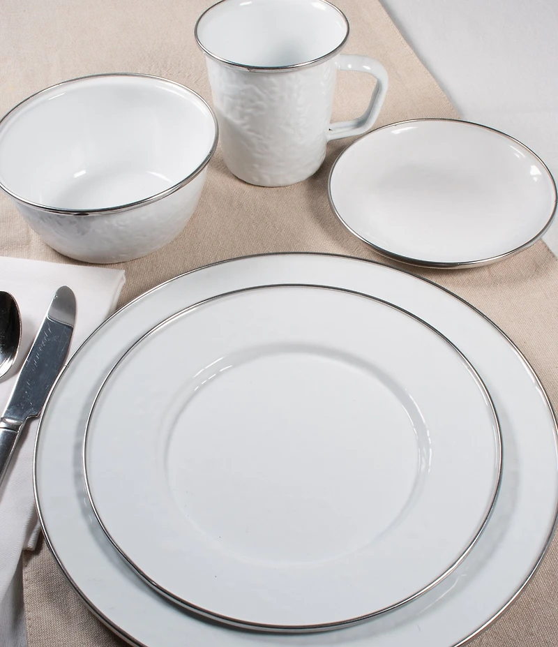 Golden Rabbit Enamelware Solid Texture Catering Bowl