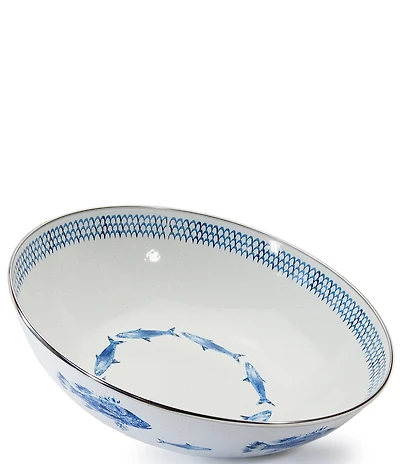 Golden Rabbit Enamelware Fish Camp Catering Bowl