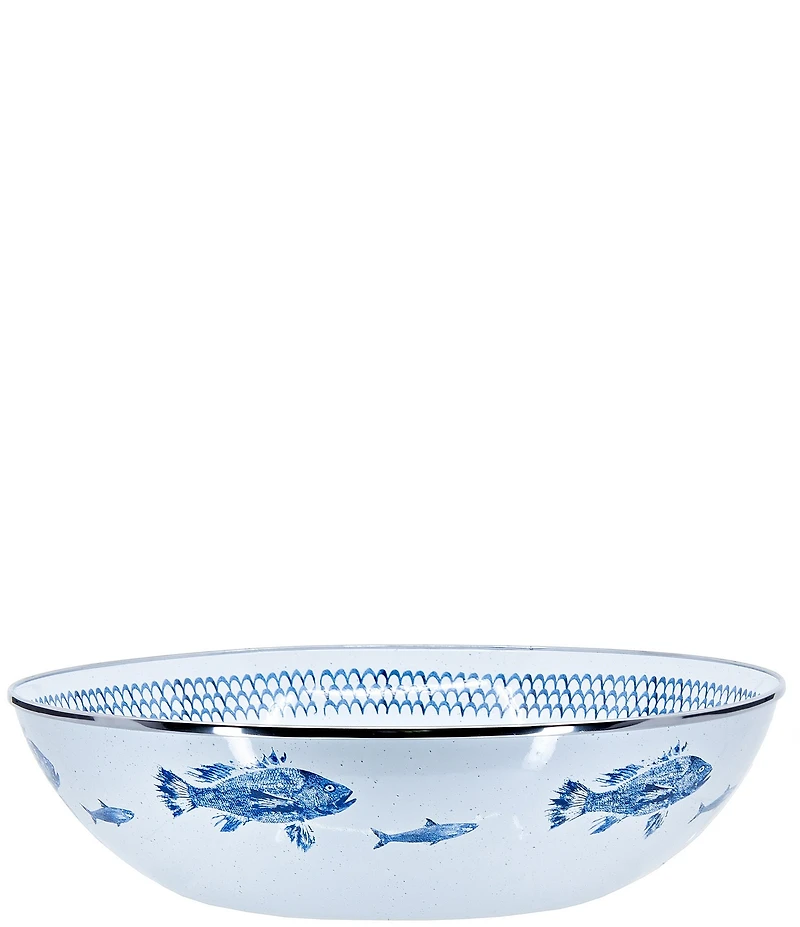 Golden Rabbit Enamelware Fish Camp Catering Bowl