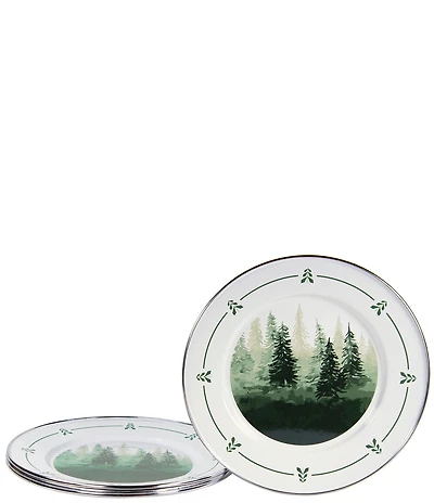 Golden Rabbit Forest Glen Dinner Plates, Set of 4