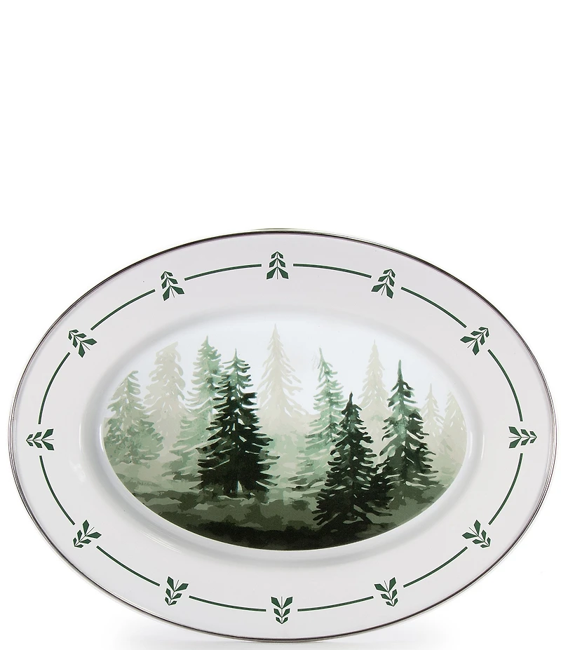 Golden Rabbit Forest Glen Oval Platter