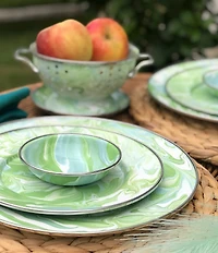 Golden Rabbit Enamelware Marbled Modern Monet Colander