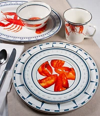Golden Rabbit Enamelware Lobster Serving Bowl