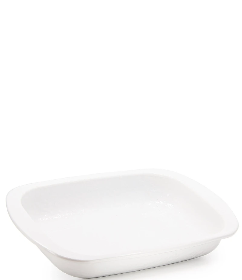 Golden Rabbit Enamelware White Baking Pan