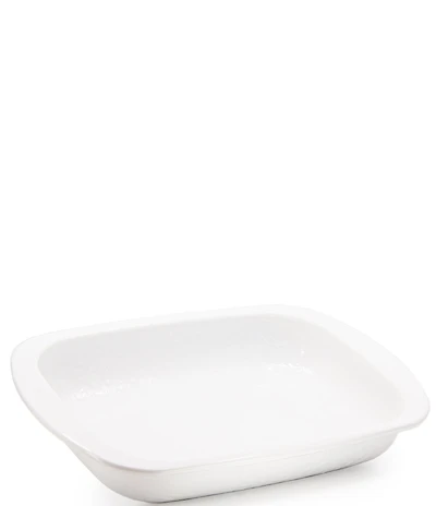 Golden Rabbit Enamelware White Baking Pan