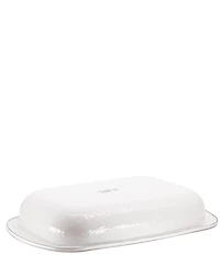 Golden Rabbit Enamelware White Baking Pan