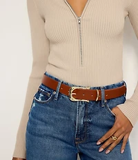 Good American 1.25#double; Classic Saddle Buckle Belt