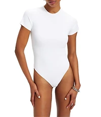 Good American Sculpting Crewneck Short Sleeve Tee Bodysuit