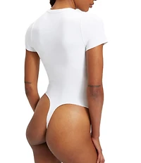 Good American Sculpting Crewneck Short Sleeve Tee Bodysuit