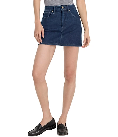 Good American Good 90s High Rise Denim Mini Skirt