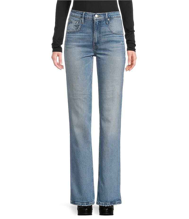Good American Good Cowboy High Rise Bootcut Denim Jeans