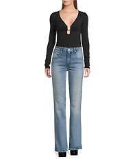 Good American Good Cowboy High Rise Bootcut Denim Jeans