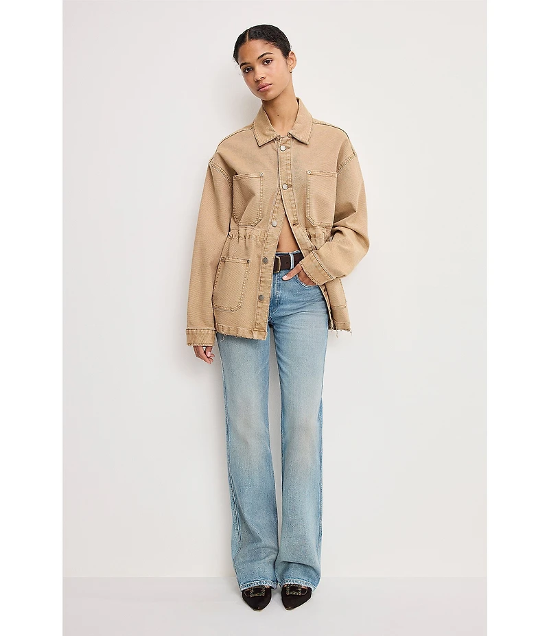 Good American Good Cowboy High Rise Bootcut Denim Jeans