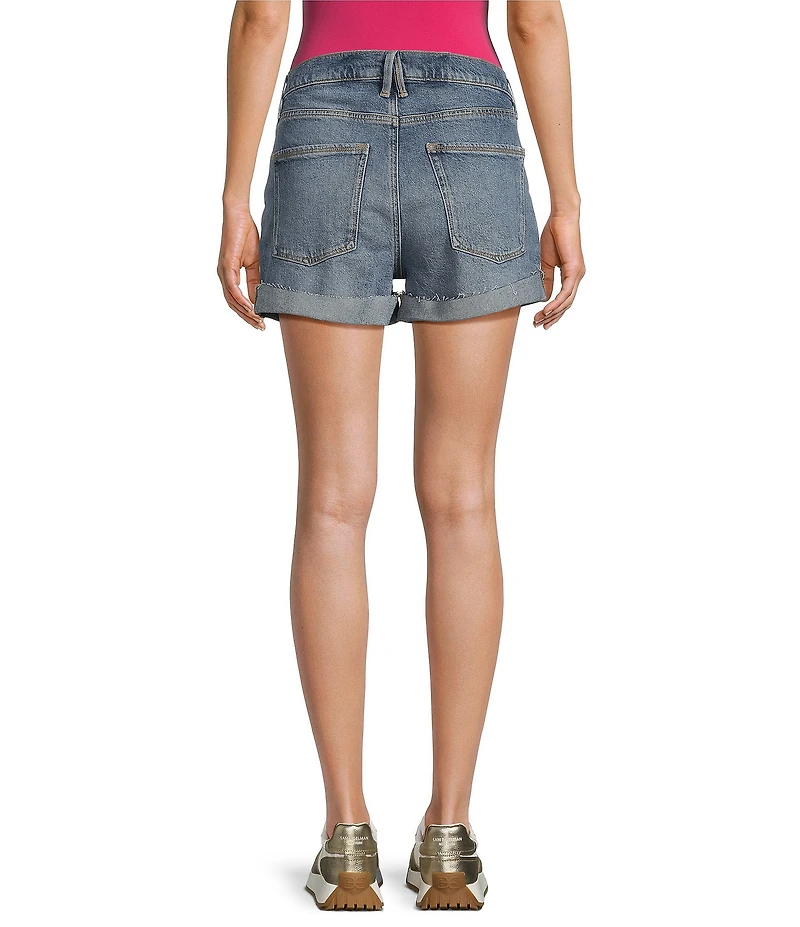 Good American Good Girlfriend Mid Rise Shorts