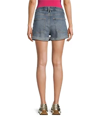 Good American Good Girlfriend Mid Rise Shorts