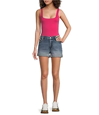 Good American Good Girlfriend Mid Rise Shorts