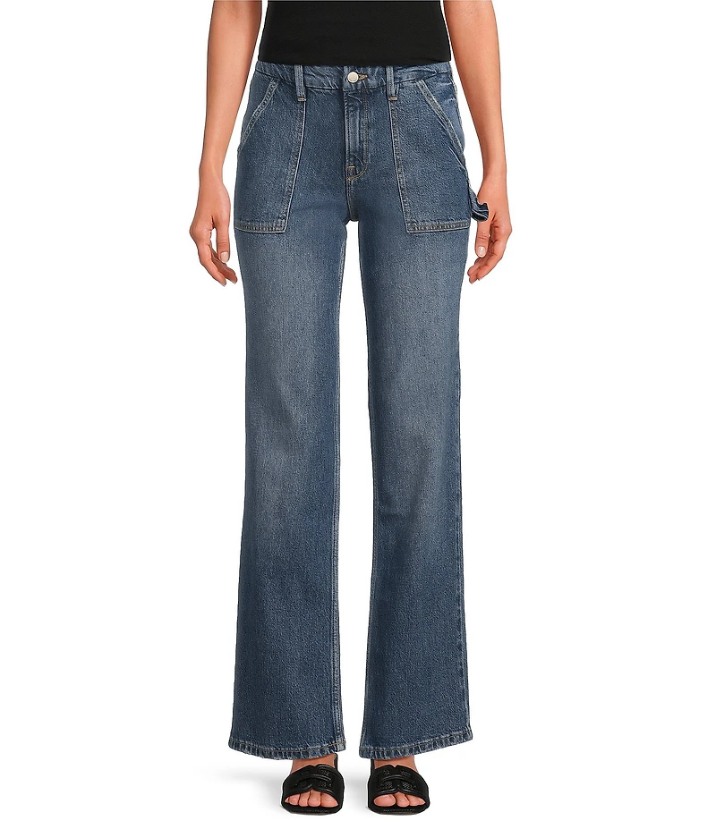 Good American Good Icon Mid-Rise Straight Carpenter Jeans