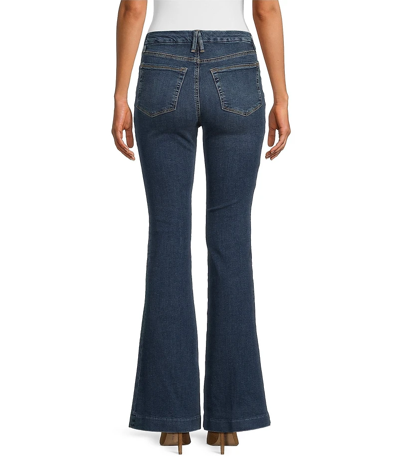 Good American Good Legs Flare Denim Mid Rise Jeans
